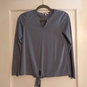 Blue Long Sleeve Blouse